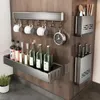 Pot Lid Holders Wall Mounted Kitchen Condimenters Spice Rack Organizer Shelf Storage Organizers Hanging Hook For 231130