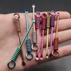 Cire Dabber Outils Atomiseur Réservoir 70mm Pot Fumer Dab Outil Bâton Oreille Pick Herbe Sèche Titane Ongles En Alliage De Zinc Snuff Cuillère Pendentif Portable Mini Poudre pour Sable Sel DHL