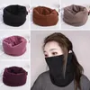 Scarves Fleece Scarf Outdoor Bib Solid Color Windproof Collar Face Cover Me