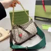 Sac de créateur femmes sacs à bandoulière fille croissant de lune sacs à main marque de luxe dame fraise lettres Hobo réglable sangles rouges et vertes sac à main portefeuille