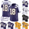 18 Justin Jefferson TJ Hockenson Bud Grant Football Football Jersey Kirk Cousins ​​Addison Harrison Smith Adrian Peterson Randy Moss Ham Mekhi Blackmon Custom Football Jersey