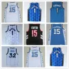 Basketball NCAA Best Quality College North Carolina Men University Carter Jersey Tracy Mcgrady Jerseys Penny 1 Hardaway Vince 15 C