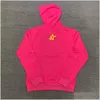 Felpe con cappuccio da uomo Felpe Spider Pink Sp5Der Young Streetwear Thug 555555 Angel Hoody Uomo Donna 11 Web Plover Fast Way Drop Delivery Ap Dhd4K