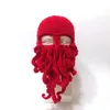 Funny Octopus Hat, Woolen Beard Hat, Animal Skiing Octopus Hat