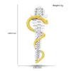 Brosches Catuni Orthopedic Spine Skeleton Snake Pin Brooch Inlaid Crystal Luxury Lapel Badge Jewelry for Doctors Nurses