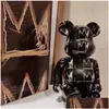 Neuheitsspiele 5 Style Bearbricks 400 % Figuren Modell Bear Brickes und Cyberpunk Daft Punk Joint Bright Face Violence Collection Drop De Dhm7P