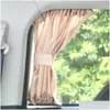 Car Sunshade 2 PCS/Set Curtain Mobile Window Polyester Sun Bisor Snids Er Windows Windows-Styling Dropling Automobiles Mo Otxeh