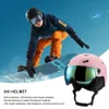 Skidhjälmar Hjälm Integreringsgjutna skyddsglasögon utomhus snö sport justerbar skidskydd skyddssäkerhet snowboard 231130