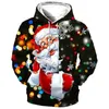 Sweats à capuche pour femmes 2023 unisexe laid pull de Noël impression 3D drôle pull de Noël dessin animé sweat à capuche femmes automne hiver grande taille