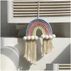 Wall Decor Baby Nursery Store Babys Rainbow Pendant Childrens Room Decoration Braided Fringe Decorations Living Gift Drop Delivery Kid Otgcq