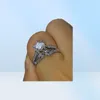 Luxury 15CT Taille 510 BILLEME DE MARQUE 10KT OR BLAND REMPLÉ BLANC TOPAZ GEMSTONES ANGAGNE MARIAGE METHER039DAY CADEAU 3401021