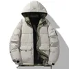 Women's Down Parkas Winter Parka Men Windbreaker厚い暖かい風のないコート韓国のファッションフード付きトレンチコートメンズコットンパッド入りジャケット231201