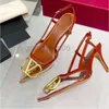 Diseñador de lujo Tacones altos Zapatos de vestir para mujer Tacones altos planos Tacones bajos Tacones gruesos Nuevas sandalias de verano Diseñador Moda Vestido formal sexy Temperamento elegante