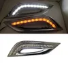 ヒュンダイソナタの1ペアのライト8 8th Sonata 2010 2012 2012 2013 LED DRL 12V昼間のランニングライトとフォグランプホール1155787