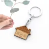 Porte-clés longes maison pendentif en bois porte-clés pour femmes hommes mignon chaud maison voiture porte-clés écouteur sac à main accessoires cadeau R231201