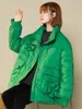 Women's Trench Coats Winter Flower Down Cotton Jackets Clothing Short 2023 Korean Loose Cute Girls Parkas Outerwear Fp848