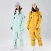Skiing Suits Winter Ski Suit Women Warm Outdoor Snowboard Jacket Men Overalls OnePiece Waterproof Hooded Set 231130