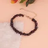 Bracciale in pietra colorata con filo adatto per le donne, realizzato con materiali di ghiaia naturale di cristallo di qualità. Gioielli fatti a mano