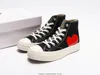 designerskie buty buty Sneakers buty męskie buty płótno platforma Con All Shoe With Eyes Heart 70. Białe czarne klasyczne klasyczne deskorolki Sneaker Buty platformowe