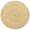 Table Mats Natural Handmade Straw Woven Placemat Round Braided Mat