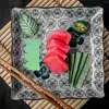 Zestawy naczyń stołowych Sushi Grass Leaf Fałszywe zielone japońskie dekoracje Dekora