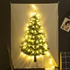 Tapisserier Simple Christmas Tree Printed Wall Tapestry Festival Room Decor Hanging Tapestry Tapiz Wall Decor Tapefrieses 231201