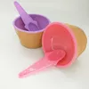 Ice Cream Spoon Plastic Dessert Yogurt Cake Spoon Summer Children Kids Birthday Party Supplies LX61