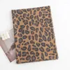 Foulards de style de rue européen et américain couleur café imprimé léopard foulard pour femme pour la chaleur à la mode tempérament châle cadeau