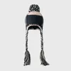 Berets Gorros Para Hombres 2023 Warme Ohrenschützer Nette Haar Ball Dicke Ski Maske Motorhaube Femme Ethnischen Stil Gestrickte Mützen Frauen Skullies