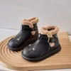 Laarzen Jongens Meisjes Winter Warm Bontvoering Antislip Sneeuwschoenen Enkel Plat waterdicht Buiten Duurzaam Pluche voor kinderen 231130