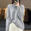 Women's Sweaters 23 Autumn And Winter 100 Pure Cashmere Sweater Women V Collar Loose Thick Thread Pullover Wool Knitted Bottoming Shirt