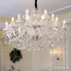 Lustres Style européen moderne or/argent lustre en cristal clair éclairage Decora K9 luminaires suspendus pour la maison 64ZC
