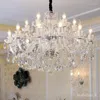 Lustres modernos estilo europeu ouro/prata claro candelabro de cristal iluminação decora k9 pendurado luzes luminária para casa 64zc