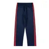 Men's Pants Casual Sports With European And American Trendy Brand Butterfly Embroidery Side Woven Straps