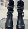 designer luxury Modern Boots Genuine Leather Flat Shoes Women K