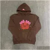 Felpe con cappuccio da uomo Felpe Spider Pink Sp5Der Young Streetwear Thug 555555 Angel Hoody Uomo Donna 11 Web Plover Fast Way Drop Delivery Ap Dhd4K