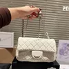 17/20 cm Designer Mini Classic Flap Bag Silver Ball Metal Sprzęt Jambsin Lokat Połączony Diamentowy Matelasse Łańcuch Cross Body Rameer torebka luksusowa torebka luksusowa