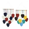 Tapisseries murales en macramé, feuille de Style nordique, colorée, mignonne, tissée, décoration de maison moderne, feuilles Boho suspendues faites à la main