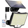106 LED Super Bright Bright Solar Lamp Waterfroof 3モードモーションセンサーヒト誘導ソーラーガーデンライトヤードガレージライト