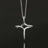 Caja azul Classicdesigner tiff necklace top Seiko Cross Necklace para mujer TF Nuevo Full Diamond Hollow Mini colgante desnudo Luz de lujo Regalo versátil