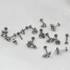 Altri accessori moda 50 pezzi gioielli penetranti per il corpo all'ingrosso- 16G palla gemma labbro bar labret stud monroe trago piercing orecchio elica cartilagine orecchino 231201