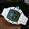 Wristwatches 2023 Automatic Sports 6 Needle Run Seconds Men's Top Multifunctional Watch Fashion White Ceramic Wind Quartz