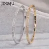 JINJU Goud Kleur Charm ArmbandenBangles Voor Vrouwen Verjaardagscadeau Koper Zirconia Manchet Armband Femme Dubai Mode Jewelry319f