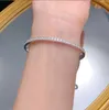 Choucong Pulsera de boda de marca única, joyería de lujo, 100% Plata de Ley 925 auténtica, pavé de moissanita blanca Natural, piedras preciosas de diamante, brazalete de fiesta para mujer, regalo