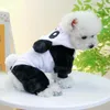 Vêtements pour chiens Dessin animé Veste pour animaux de compagnie à la mode Panda Forme Manteau à capuche Vêtements d'hiver chauds pour petits à moyens chiens Vêtements