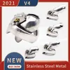 New CHASTE BIRD 2021 New Metal HT-V4 Male Chastity Device Stainless Steel Cock Cage Penis Ring Bondage Belt Fetish Adult Sexy Toys