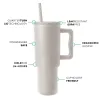 Gobelet en acier inoxydable SIM 40 oz avec poignée logo couvercle paille grande capacité tasse à bière bouteille d'eau revêtement en poudre tasse de camping en plein air deuxième génération