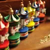 Kerstversiering 12 stks/partij draaimolen houten kerstversiering voor thuis carrousel paard navidad kerstboomversiering cadeau voor kinderen 231201