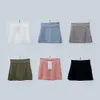 Lu Lu Shorts aligner Citron Yoga Doublé Jupe-Short D'été Tennis Porter Jupe Plissée Course Jupes Athlétiques Femmes Sport Fitness Robe avec Poche Jogger