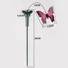Solar Flying Faser Schmetterling oder Vogel, Solar-/batteriebetriebener Schmetterling für Garten Yard Patio Landschaft Dekoration